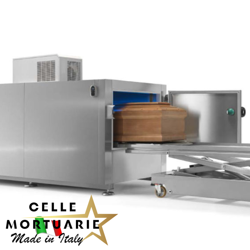 Cella mortuaria refrigerata 1 posto e 1 sportello completo di maniglia